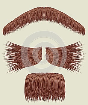 Mustaches for man.Vector collection photo