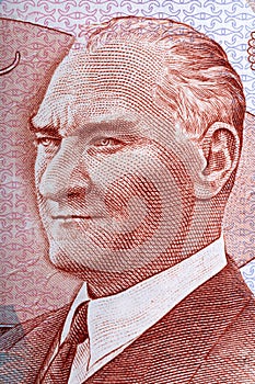 Mustafa Kemal Ataturk portrait from Turkish money