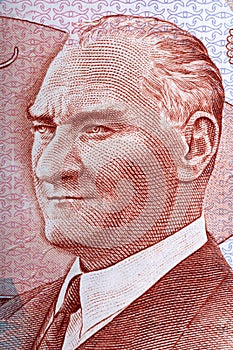 Mustafa Kemal Ataturk portrait from Turkish money photo