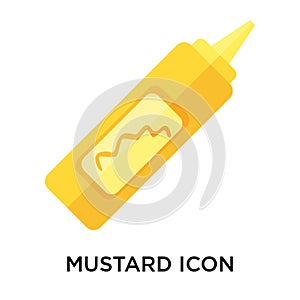 Mustard icon vector sign and symbol isolated on white background