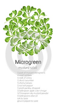 mustard microgreen salad