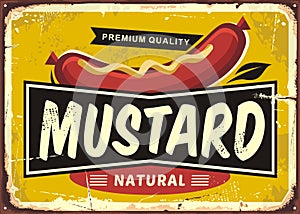 Mustard promotional retro label design