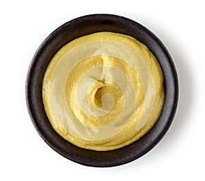 Mustard in round dish