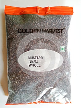 Mustard small whole in transparent packet for sale