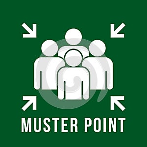 Muster point icon in flat style. icon photo