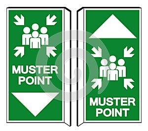 Muster Point Symbol Sign, Vector Illustration, Isolated On White Background Label .EPS10 photo