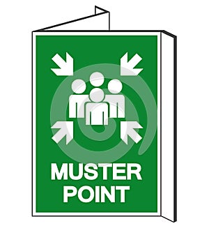 Muster Point Symbol Sign, Vector Illustration, Isolated On White Background Label .EPS10