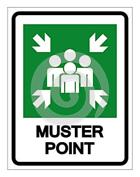 Muster Point Symbol Sign, Vector Illustration, Isolated On White Background Label .EPS10