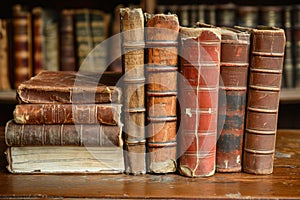 Musty Antique books. Generate Ai