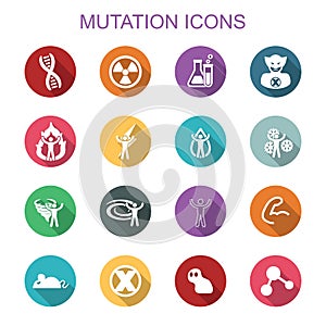 Mutation long shadow icons