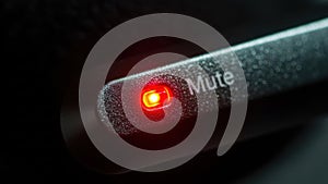 Mute Button with Red Indicator Light