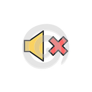 Mute icon in colored version