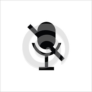 Mute microphone button web vector icon