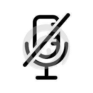 Mute microphone icon flat vector illustration design