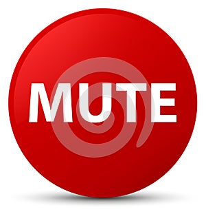 Mute red round button