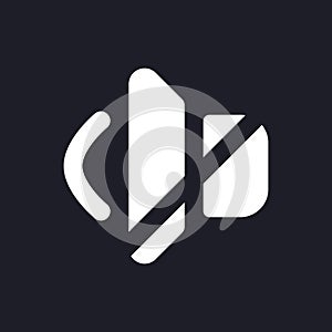Mute sound dark mode glyph ui icon