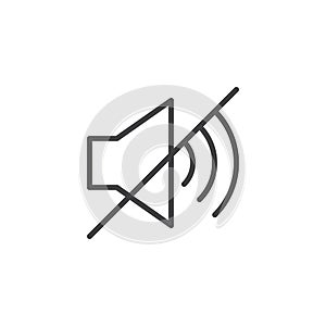 Mute sound line icon