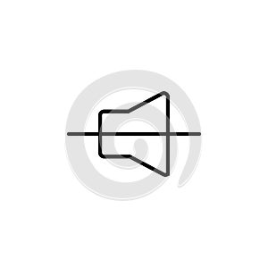Mute sound line icon symbol