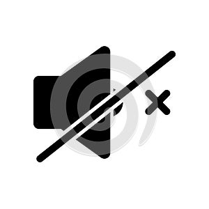 Mute speaker icon flat vector illustration design