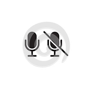 Mute-Unmute audio microphone sign