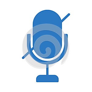 Mute glyphs color vector icon