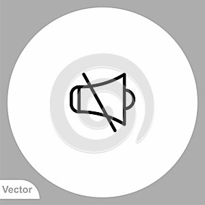 Mute vector icon sign symbol