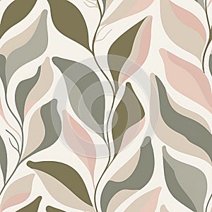 Muted Colors Organic MCM Repeating Pattern Tile Background