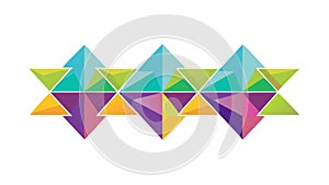 Muted Geometric Abstract Triangles Pattern Background, vector design Generative AI