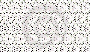 Muted red green black polka dots on white background Modest country, farmhouse, cottage style Simple vintage geometric pattern