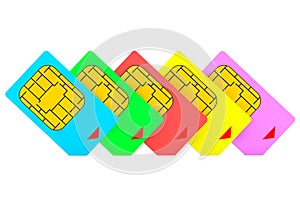 Mutlicolored SIM Cards