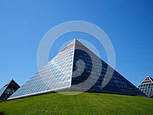 Muttart Conservatory Edmonton With Three Pyramids