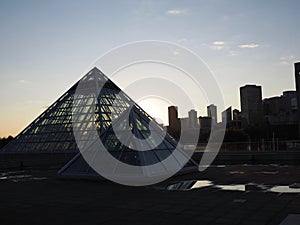 Muttart Conservatory Edmonton With Two Pyramids