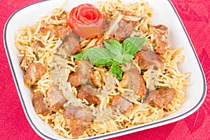 Mutton Biryani Closeup