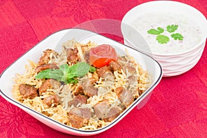 Mutton Biryani with Salad