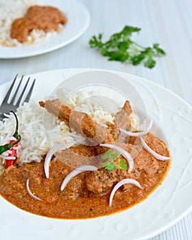 Mutton Curry with Rice