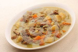 Mutton stew with vegetables