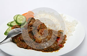 Mutton vindaloo curry photo