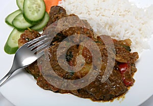 Mutton vindaloo curry photo