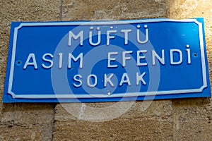 MUTU ASSIM EFENDI street in the capital of North Cyprus Lefkosia, September 2023. photo