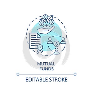 Mutual funds concept icon