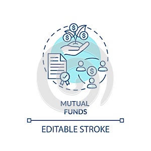 Mutual funds concept icon photo