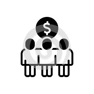 Black solid icon for Mutual, fraternal and internecine