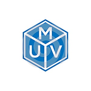 MUV letter logo design on black background. MUV creative initials letter logo concept. MUV letter design photo