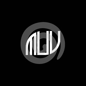 MUV letter logo design on black background. MUV creative initials letter logo concept. MUV letter design photo