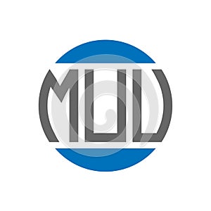 MUV letter logo design on white background. MUV creative initials circle logo concept. MUV letter design photo