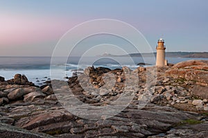 Muxia Lighthouse at sunset
