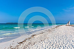 Muyuni white sand beach Unguja Zanzibar Island Tanzania East Africa