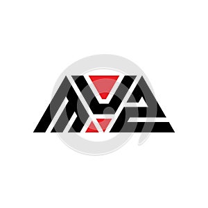 MUZ triangle letter logo design with triangle shape. MUZ triangle logo design monogram. MUZ triangle vector logo template with red