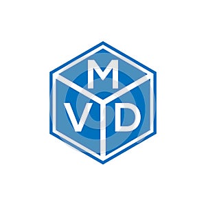 MVD letter logo design on black background. MVD creative initials letter logo concept. MVD letter design