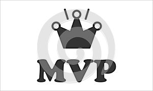 MVP letter logo design in illustration. Vector logo, calligraphy designs for logo, Poster, Invitation, etc.